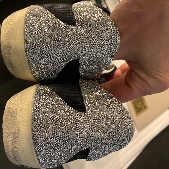 NWT GOLDEN GOOSE SIZE 37 SWAROVSKI SUPER STARS BLACK SUEDE CORD NEVER WORN - Picture 7 of 9